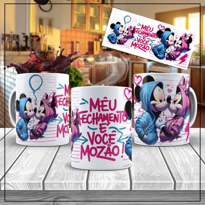 CANECAS MICKEY E MINNIE DIAS DOS NAMORADOS