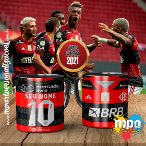 Caneca Flamengo 2021 Porcelana 96x150mm Estampa Digital Sublimação  
